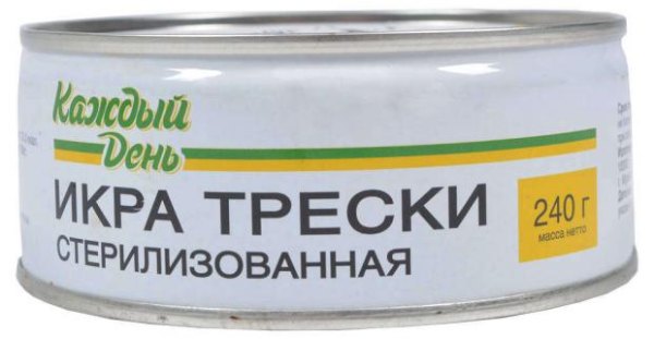 Икра трески «Каждый День», 240 г